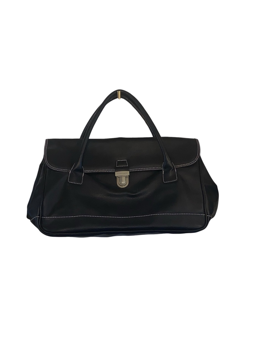 Victoria's Secret vegan pebble Leather Satchel Handbag weekender tote duffle